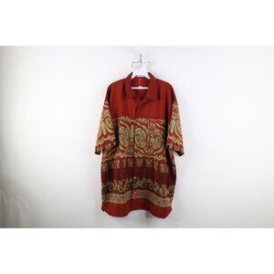 Vtg 90s Y2K Ecko Mens XL Baggy Hip Hop Scorpion Tribal Hawaiian Button Shirt